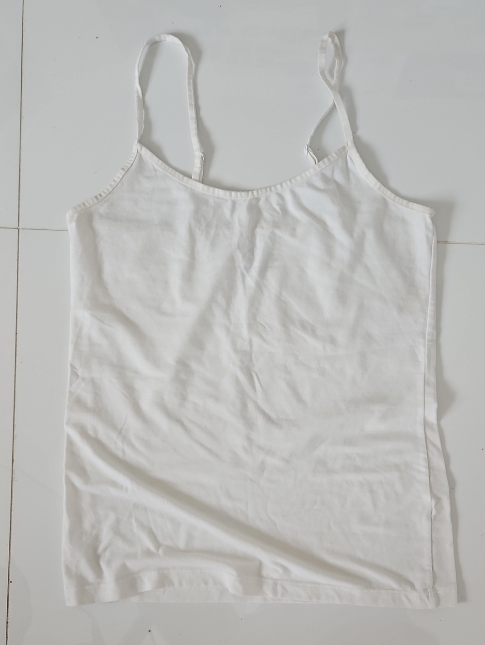 Time and Tru White Adjustable Strap Camisole